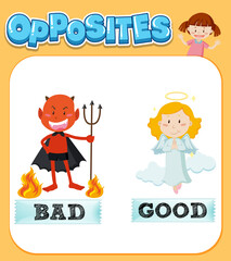 Opposite words for bad and good