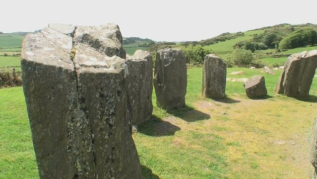 The Drombeg Stone Circle in County Cork, in Ireland.