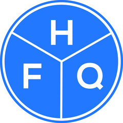 Obraz premium HFQ letter logo design on White background. HFQ creative Circle letter logo concept. HFQ letter design. 