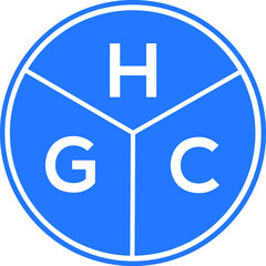HGC letter logo design on White background. HGC creative Circle letter logo concept. HGC letter design. 