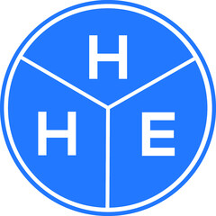 Fototapeta premium HHE letter logo design on White background. HHE creative Circle letter logo concept. HHE letter design. 