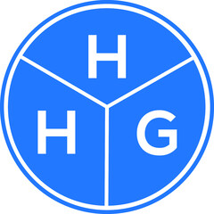 HHG letter logo design on White background. HHG creative Circle letter logo concept. HHG letter design. 