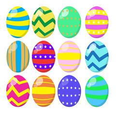 The Easter eggs bundle set for holiday concept