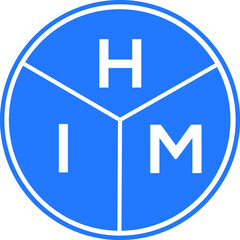 HIM letter logo design on White background. HIM creative Circle letter logo concept. HIM letter design. 