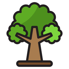 forest color line style icon