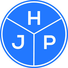 HJP letter logo design on black background. HJP creative  initials letter logo concept. HJP letter design.