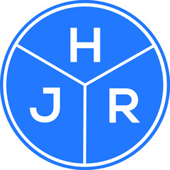 HJR letter logo design on black background. HJR creative  initials letter logo concept. HJR letter design.