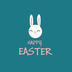 Obraz premium happy easter card with bunny