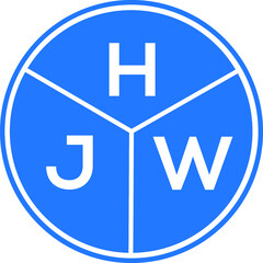 HJW letter logo design on black background. HJW  creative initials letter logo concept. HJW letter design.