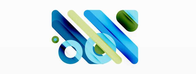 Lines geometric background. Stripes and rings composition business template for wallpaper, banner, background or landing