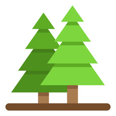 trees flat style icon