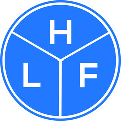 Obraz premium HLF letter logo design on White background. HLF creative Circle letter logo concept. HLF letter design. 