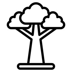 forest outline style icon