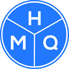 HMQ letter logo design on White background. HMQ creative Circle letter logo concept. HMQ letter design. 
