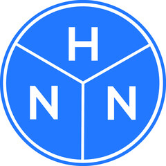 HNN letter logo design on White background. HNN creative Circle letter logo concept. HNN letter design. 