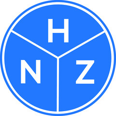 HNZ letter logo design on White background. HNZ creative Circle letter logo concept. HNZ letter design. 