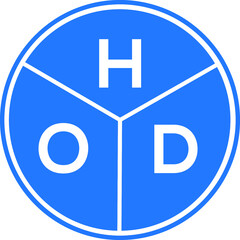 Obraz premium HOD letter logo design on White background. HOD creative Circle letter logo concept. HOD letter design. 