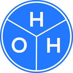 Obraz premium HOH letter logo design on White background. HOH creative Circle letter logo concept. HOH letter design .