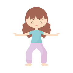 yoga girl illustration