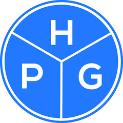 HPG letter logo design on black background. HPG  creative initials letter logo concept. HPG letter design.