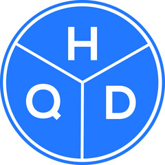 HQD letter logo design on black background. HQD  creative initials letter logo concept. HQD letter design.