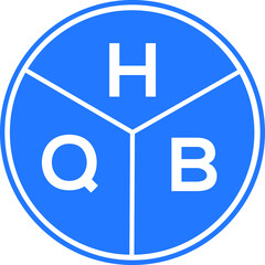 HQB letter logo design on black background. HQB  creative initials letter logo concept. HQB letter design.