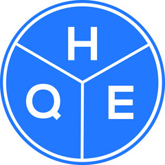 Obraz premium HQE letter logo design on black background. HQE creative initials letter logo concept. HQE letter design.