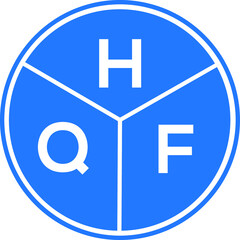 HQF letter logo design on black background. HQF  creative initials letter logo concept. HQF letter design.