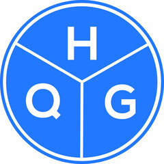 HQG letter logo design on black background. HQG  creative initials letter logo concept. HQG letter design.