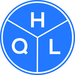 Obraz premium HQL letter logo design on black background. HQL creative initials letter logo concept. HQL letter design.