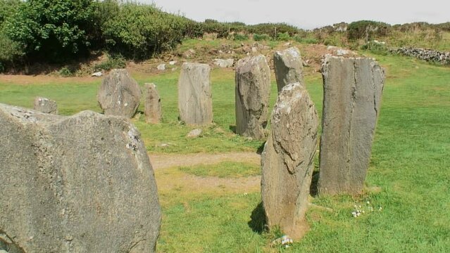 The Drombeg Stone Circle in County Cork, in Ireland.