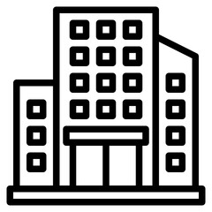 condominium outline style icon