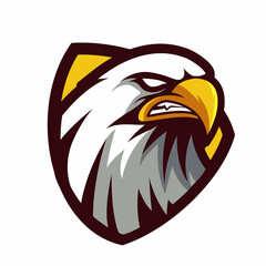head eagle angry mascot for sports and esports logo vector illustration