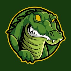 alligator , mascot esports logo vector illustration for gaming and streamer