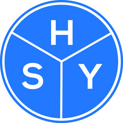 Fototapeta premium HSY letter logo design on black background. HSY creative initials letter logo concept. HSY letter design. 