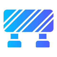 Obraz premium Road Barrier gradient icon