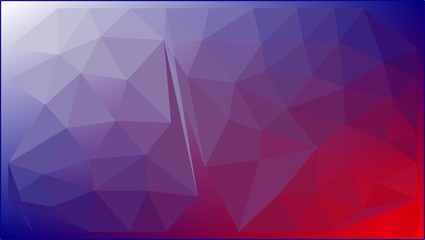 Obraz premium abstract geometric triangle background composed of red, blue and white colors