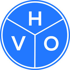 HVO letter logo design on White background. HVO creative Circle letter logo concept. HVO letter design. 
