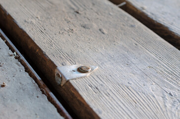 Defocus, noise, blur, grain effect. The number 1 on the metal tag.