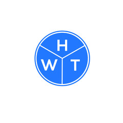 HWT letter logo design on White background. HWT creative Circle letter logo concept. HWT letter design. 
