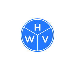 HWV letter logo design on White background. HWV creative Circle letter logo concept. HWV letter design. 
