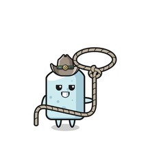 the chalk cowboy with lasso rope
