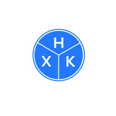HXK letter logo design on White background. HXK creative Circle letter logo concept. HXK letter design. 
