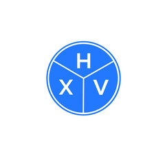 HXV letter logo design on White background. HXV creative Circle letter logo concept. HXV letter design. 
