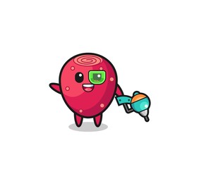 prickly pear cartoon as future warrior mascot