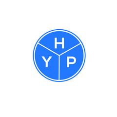 HYP letter logo design on White background. HYP creative Circle letter logo concept. HYP letter design. 
