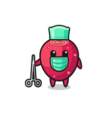 surgeon prickly pear mascot character