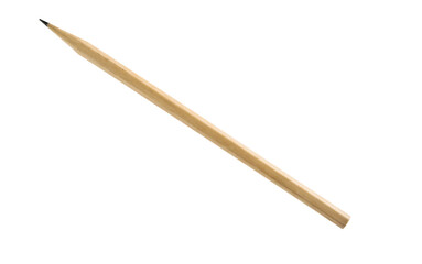 Brown pencil on white background