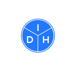 IDH letter logo design on White background. IDH creative Circle letter logo concept. IDH letter design. 
