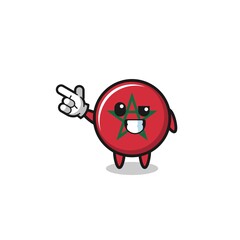 morocco flag mascot pointing top left